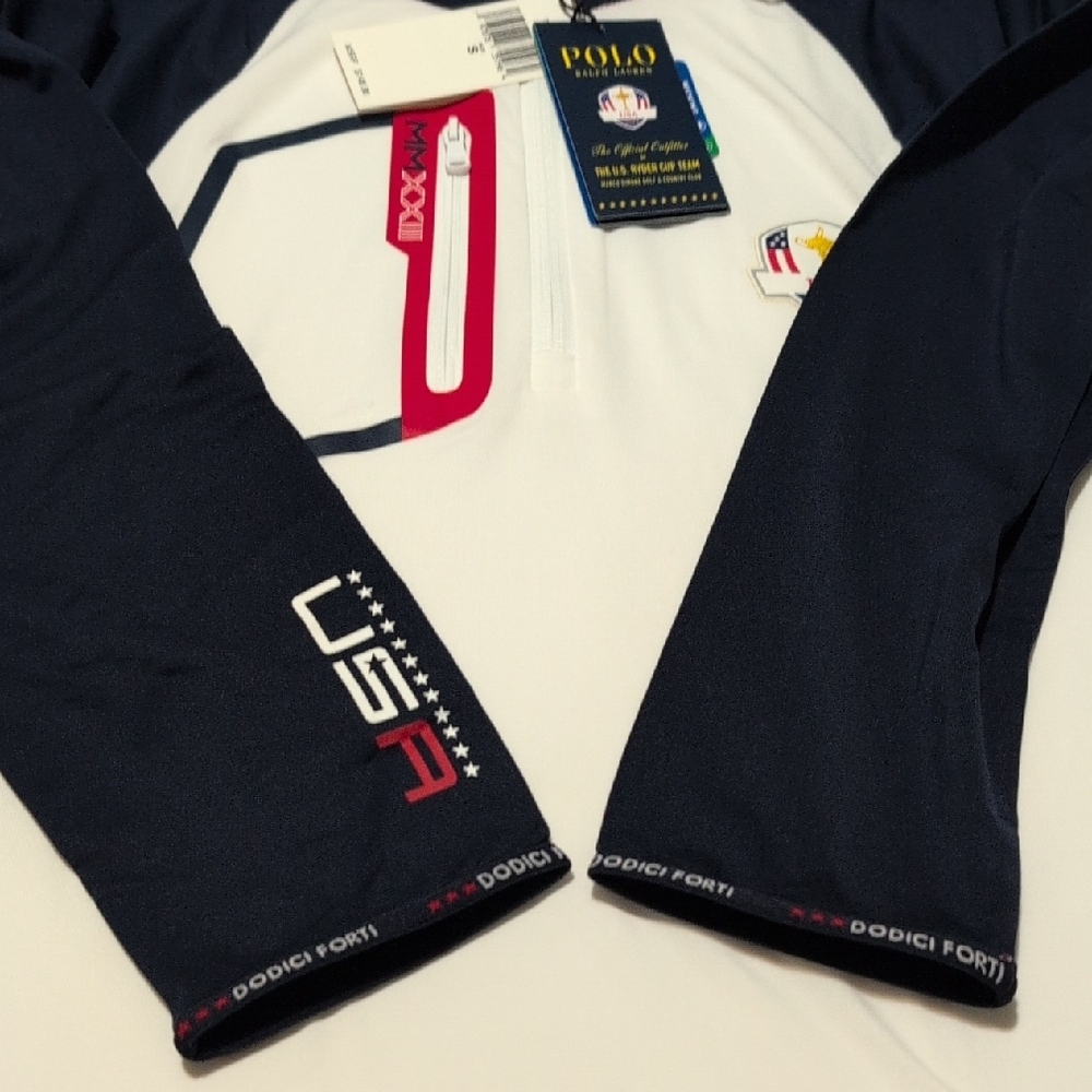 Ralph Lauren White and Navy Men's Jersey - Picture 10 of 11